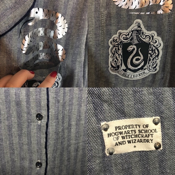 NWT Harry Potter Slytherin nightshirt size M - Picture 8 of 8